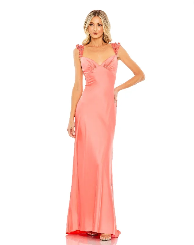 Fashion Sale Charming Silhouette Embellished Empire Waist Column Gown