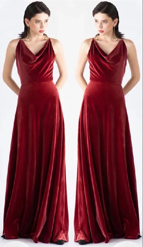 Fashion-Forward Offers Grab Romantic Date - Night Styles Now Rust velvet bridesmaid dresses prom dresses 2021    cg17308