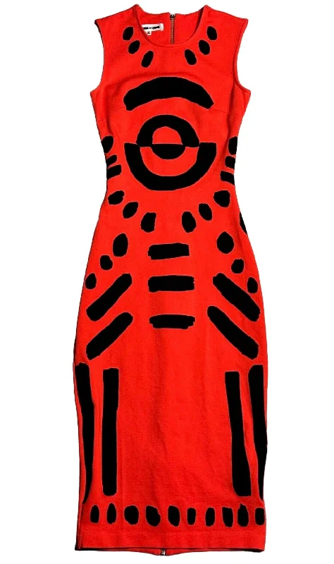 Fashionista Sale Feminine Charm Women's Cutout Bodycon Dress In Red