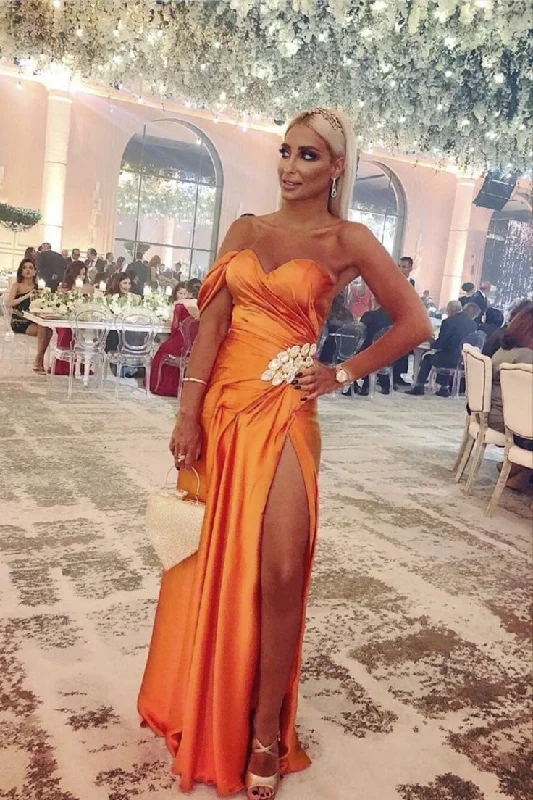 Big Savings Dreamy Aesthetic Unique Mermaid Orange Bridesmaid Dresses prom dresses     cg20378