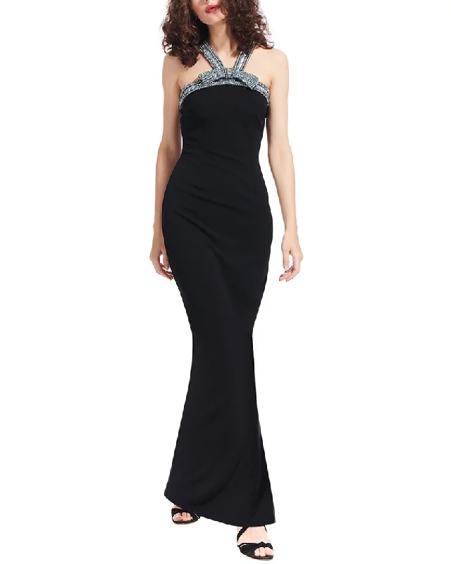 High-End Style Discounts Final Clearance Emily Shalant Crystal Bow Gown