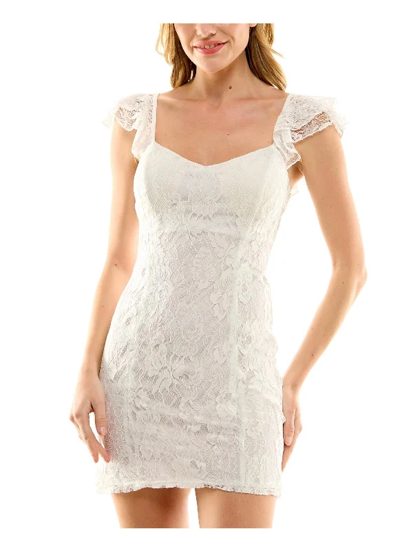 Elegant Style Elevated Style Juniors Womens Lace Bodycon Dress