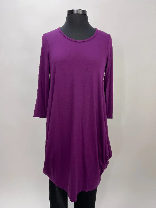 Playful Fashion Offers Feminine Charm Grape Long Sleeve Dress