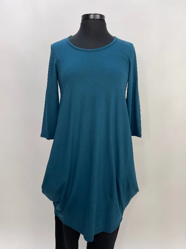 Cozy Comfort Style Sale Vibrant Prints Teal Long Sleeve Dress