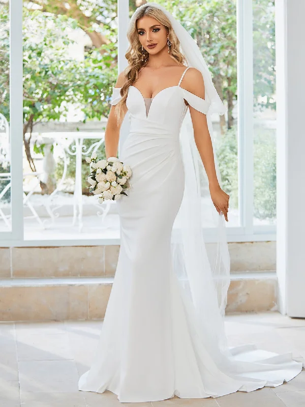 Style Breakthroughs Effortless Grace Elegant Off Shoulder Mermaid Wholesale Wedding Dresses