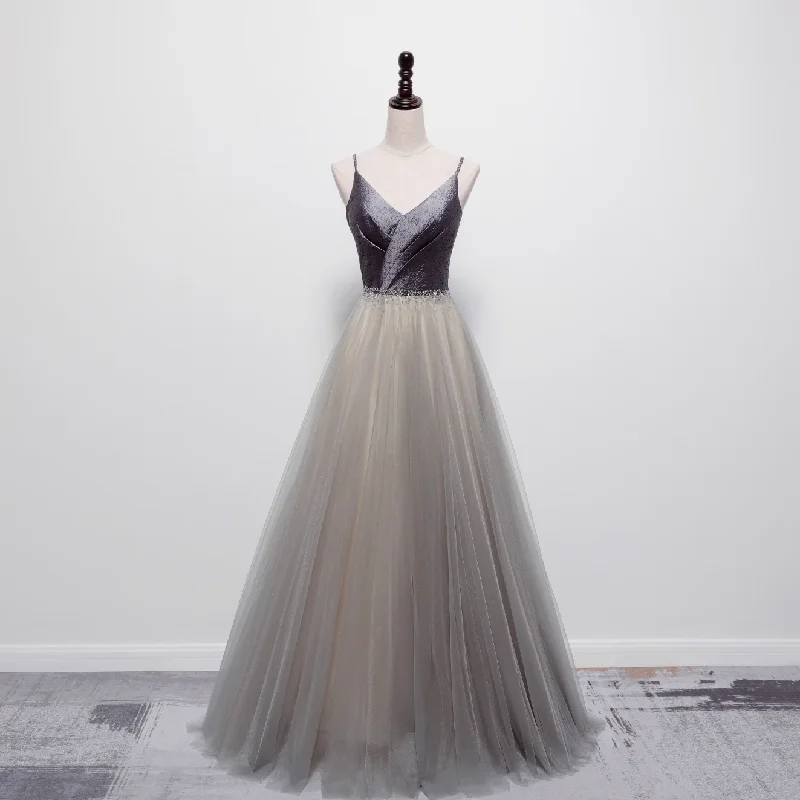 Hot Picks Limited - Stock Simple A line Sleeveless Tulle Prom Dress B021