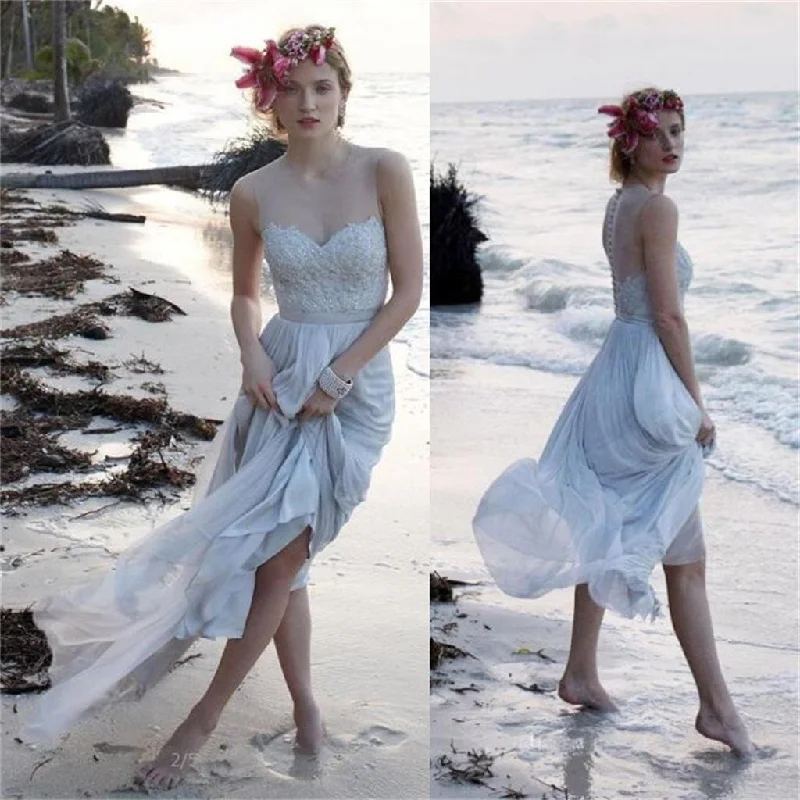 Premium Style Timeless Elegant Newest Beach Unique New Design Beautiful Chiffon Prom Dress ,WD0114