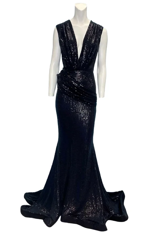 Casual Yet Chic Sales Bohemian Vibe Black Evening Gown