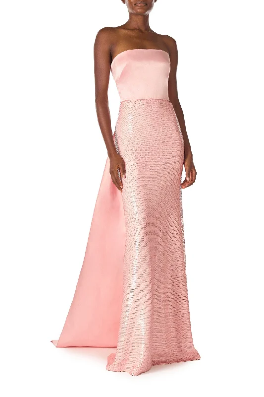 Big Discounts Fashion-Forward Style Satin and Sequin Column Gown