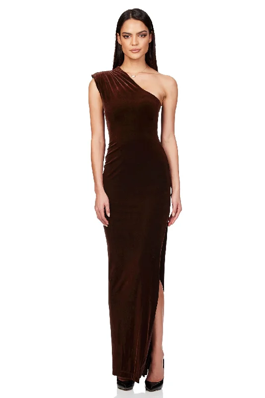 Urban Fashion Coastal Beach - Inspired Style Nookie Rumi Gown - Chocolate