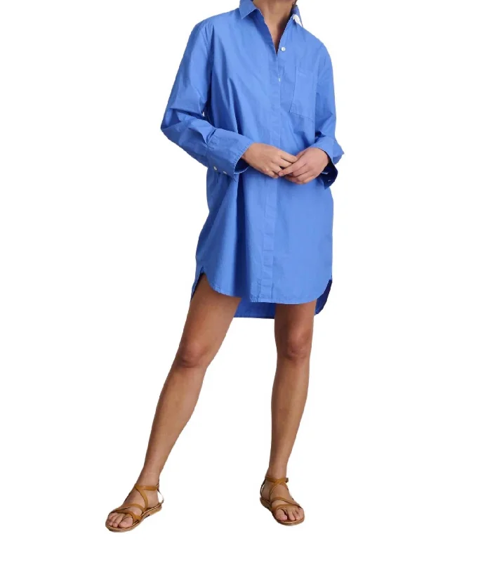 Exclusive Deals Online Y2K Nostalgic Fashion Look Belle Shirt Dress In French Blue