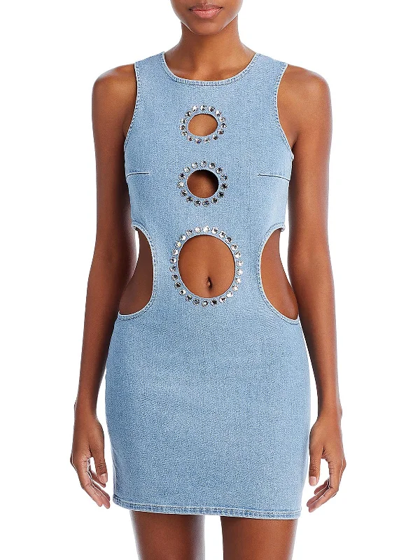 Stylish Looks Minimalist Office - Ready Style Womens Denim Short Bodycon Dress