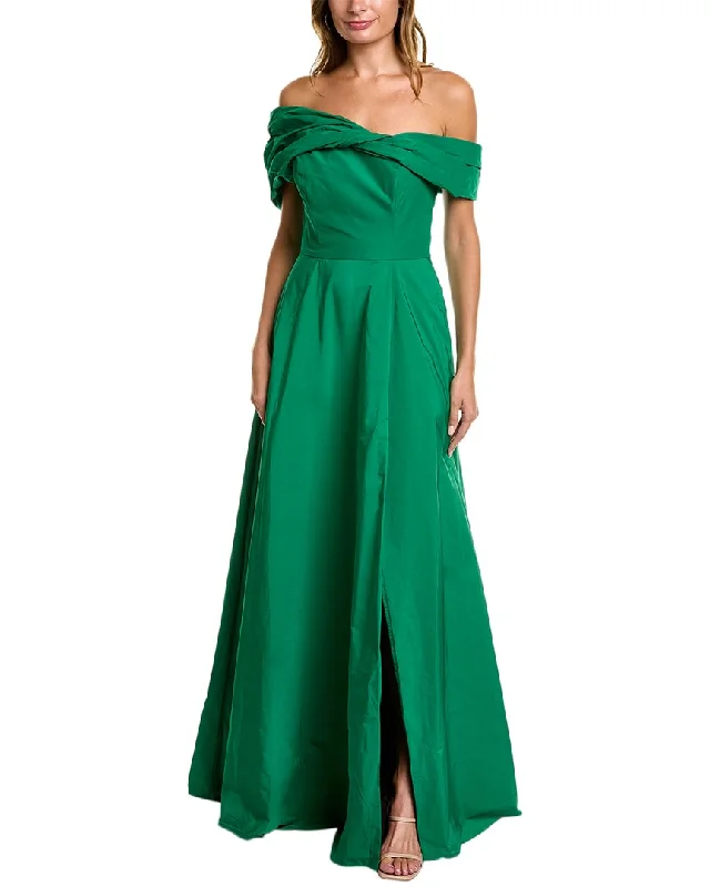 Quick Grab Deals Flowy Fabric Marchesa Notte Off-the-Shoulder Gown