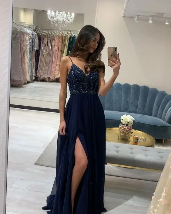 Explore What'S New Graceful Cut Sexy Prom Dress Deep V Neck Sleeveless  Evening Dresses    cg14756