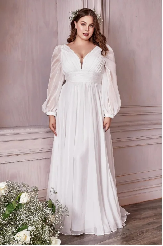 Casual Chic Deals Feminine Grace CHIFFON LONG SLEEVE BRIDAL GOWN