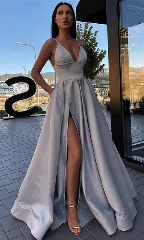 Mega Sales Weekend Special Prom Formal Evening Dress Spaghetti Strap Sleeveless Sweep    cg21688