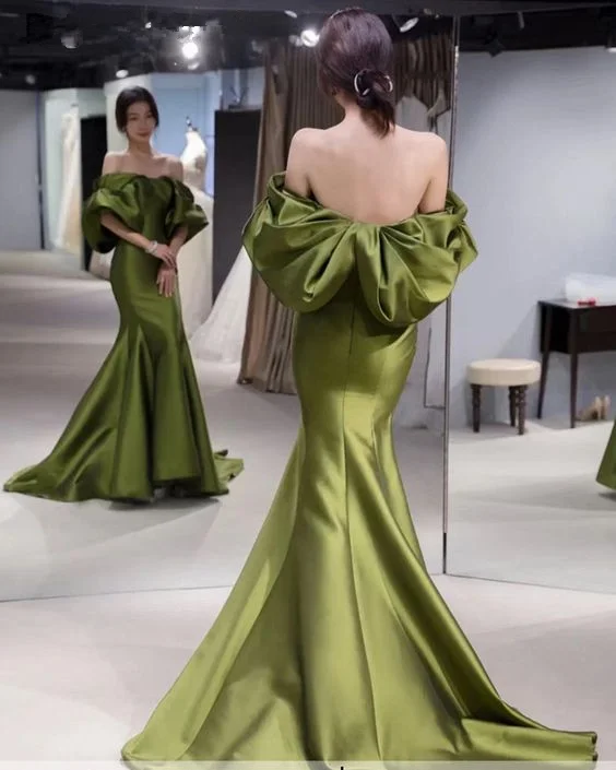 Fashion Sale Vintage Look Emerald Evening Dress Women's Party Dress Off Shoulder Sexy Bodycon Dress Evening Club Birthday Dress Y4047