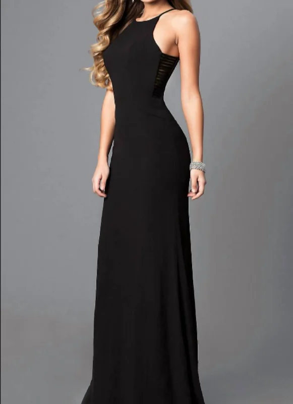 Find Your Unique Flair Charming Silhouette Black Evening Gown