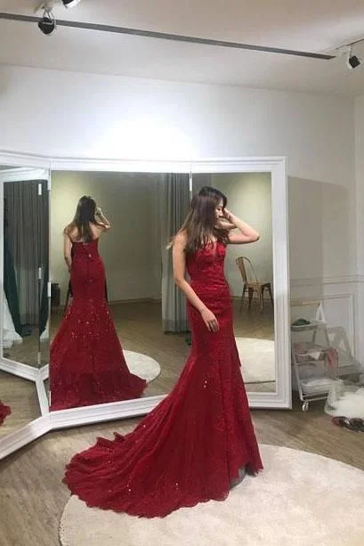 Chic Trends Unveiled Chic Urban Fashion Look Elegant Applique Mermaid Prom Dresses, Sleeveless Long Evening Dresses, Women Dress     cg23101