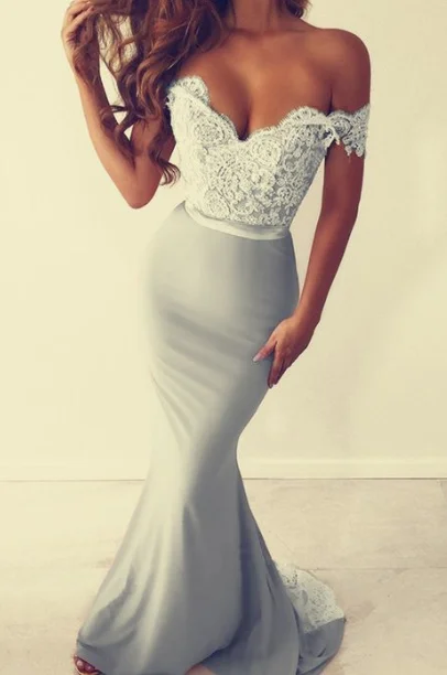 Limited Stock Urban Sophistication silver prom dresses,mermaid prom dresses,mermaid evening gown,elegant bridesmaid dresses cg2774