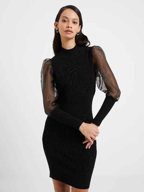 The Latest Trends Luxe Layering Krista Organza Long Sleeve Dress