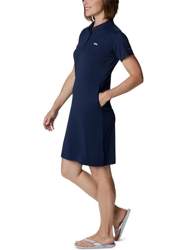 Top Brand Discounts Final Clearance Tidal Womens Button Front Collar T-Shirt Dress