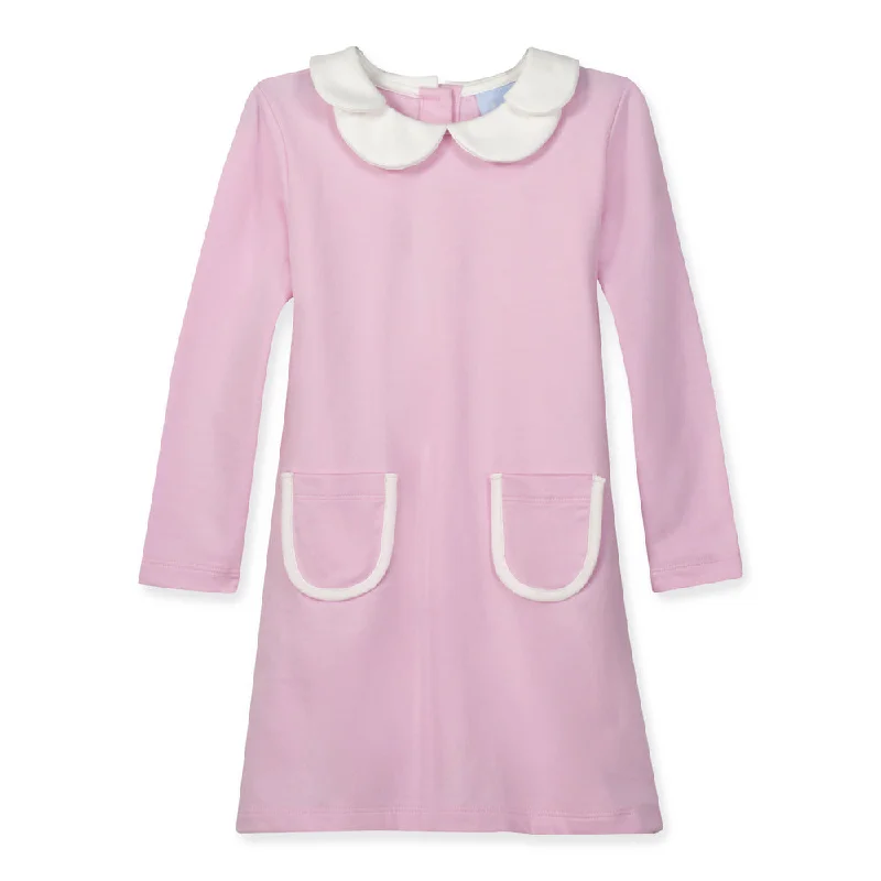 Retro Style Promotions Feminine Elegant Long Sleeve Pima Petal Dress -- Pink