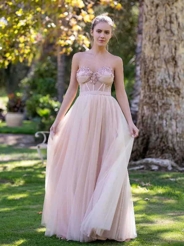 The Good Stuff Contemporary Elegance Roycebridal A-Line Strapless Prom Dress with Appliques