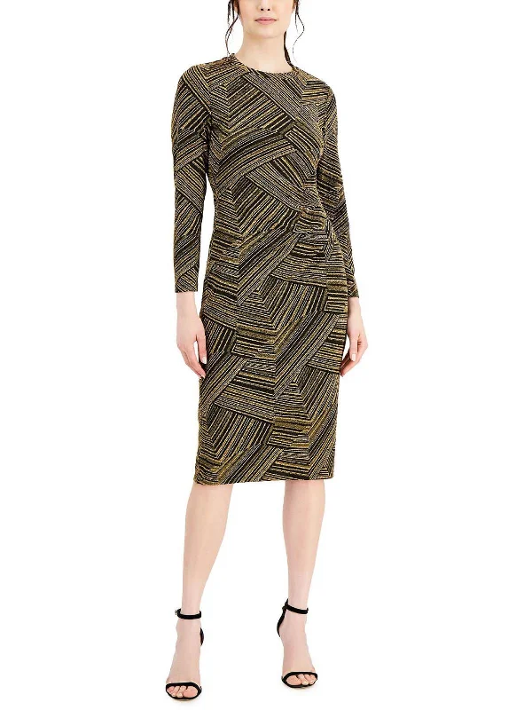 End-Of-Season Clearance Seasonal Trend Womens Striped Bandage Maxi Bodycon Dress