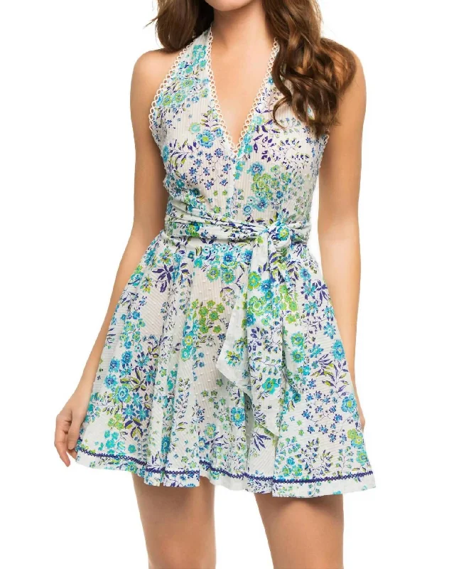 Valentine's Special Seasonal Trend Beth Mini Dress In Blue Queen Liberty